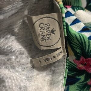 Paper Crane Tropical Print Dress